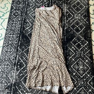 Leopard print off one shoulder dress